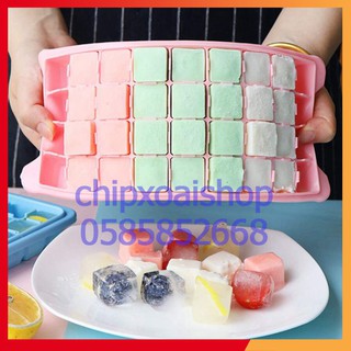 Khay Đá Silicon 24 Ngăn Có Nắp Đậy Khay Làm Đá Silicon Chịu Nhiệt CX