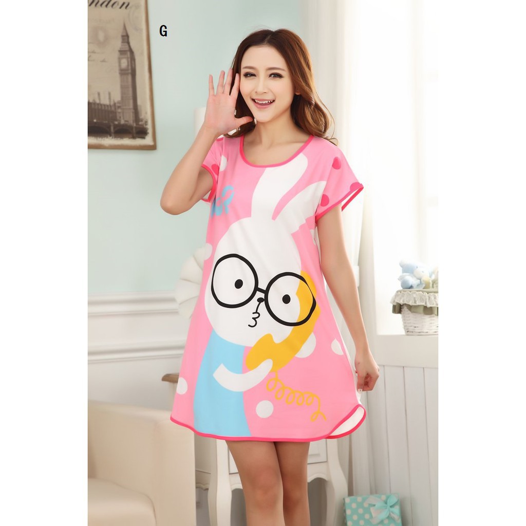 Women Pajamas Sleepwear Nightwear Sleep Dress Cartoon Evening Dress | BigBuy360 - bigbuy360.vn