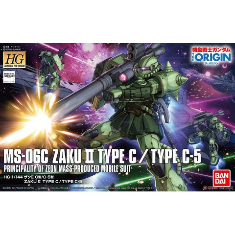 MÔ HÌNH GUNDAM HG GTO 1/144 MS-06C ZAKU II TYPE C BANDAI GUNDAM THE ORIGIN HGGTO