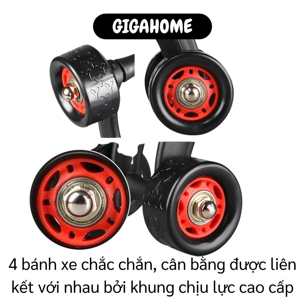 Con Lăn Tập Cơ Bụng GIGAHOME Dụng Cụ Tập Thể Thao Tại Nhà, Con Lăn 4 Bánh Tặng Kèm Thảm 3247