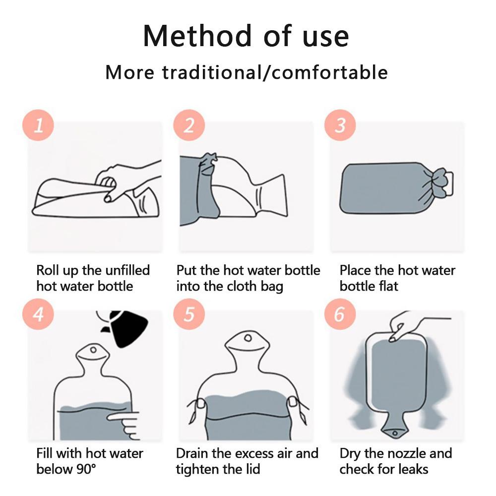 1 Túi Chườm Nóng Giữ Ấm Tay Phủ Lông Chống Rò Rỉ