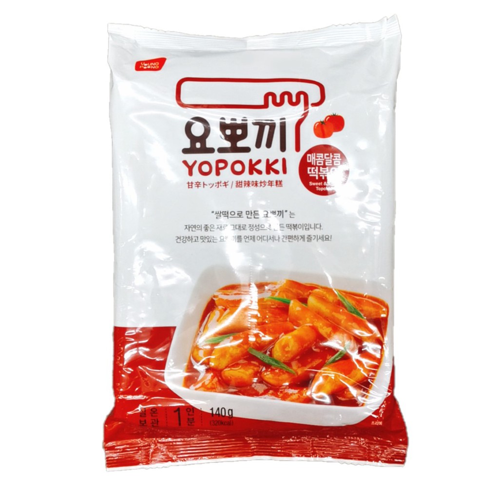 Bánh Gạo Topokki YOPOKKI Dạng gói Vị Cay ngọt 140g