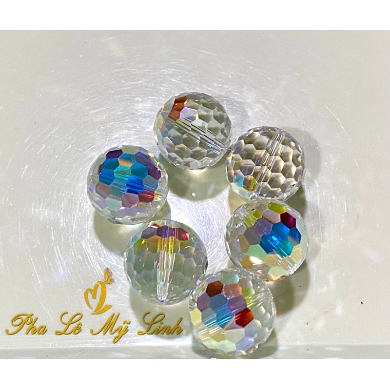 1 viên pha lê Swarovski tròn đa cạnh 16mm siêu đẹp