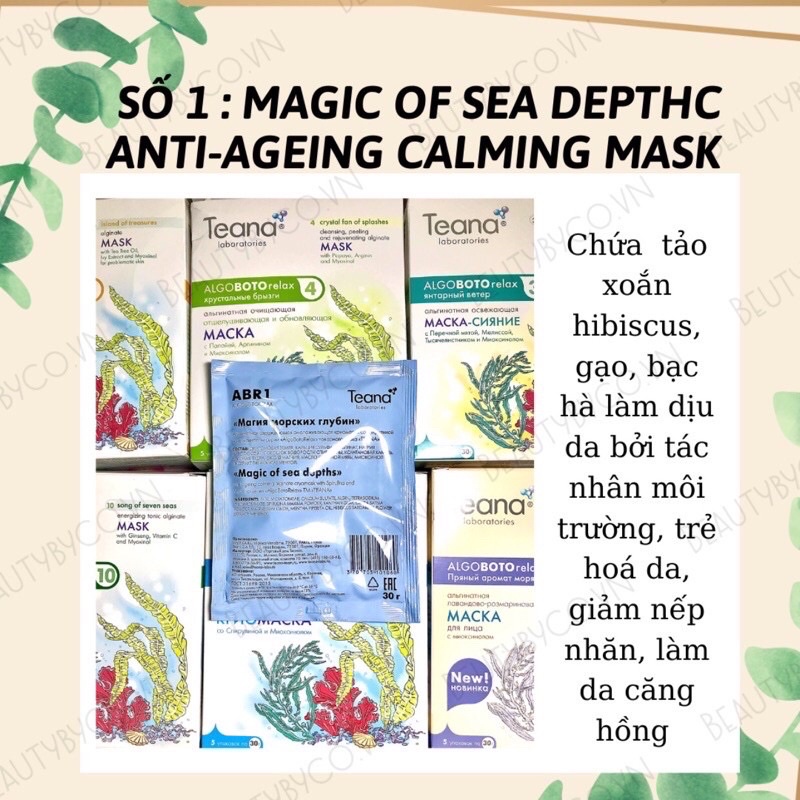 Mặt Nạ Bột Dẻo Teana Nga Chiết Xuất Từ Thiên Nhiên