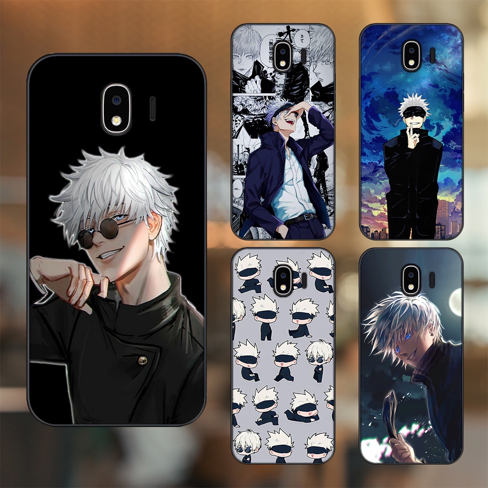 Ốp lưng Samsung J4 viền đen in hình Satoru Jujutsu Kaisen