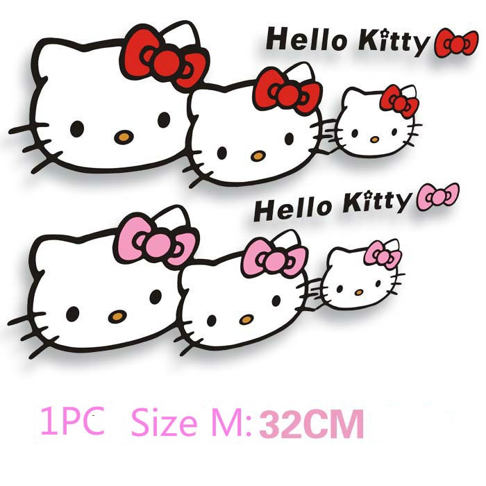 Decal DáN Trang Trí HìNh Hello Kitty Cho Xe Hơi