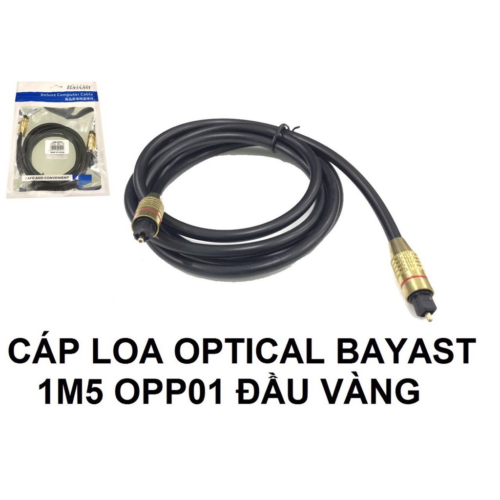 Cáp loa optical Digital Bayaast JQB 1.5m OPP01,  5M OPP01 đầu vàng, 15M JQB 115, 20M JQB 120 , CÁP LOA QUANG