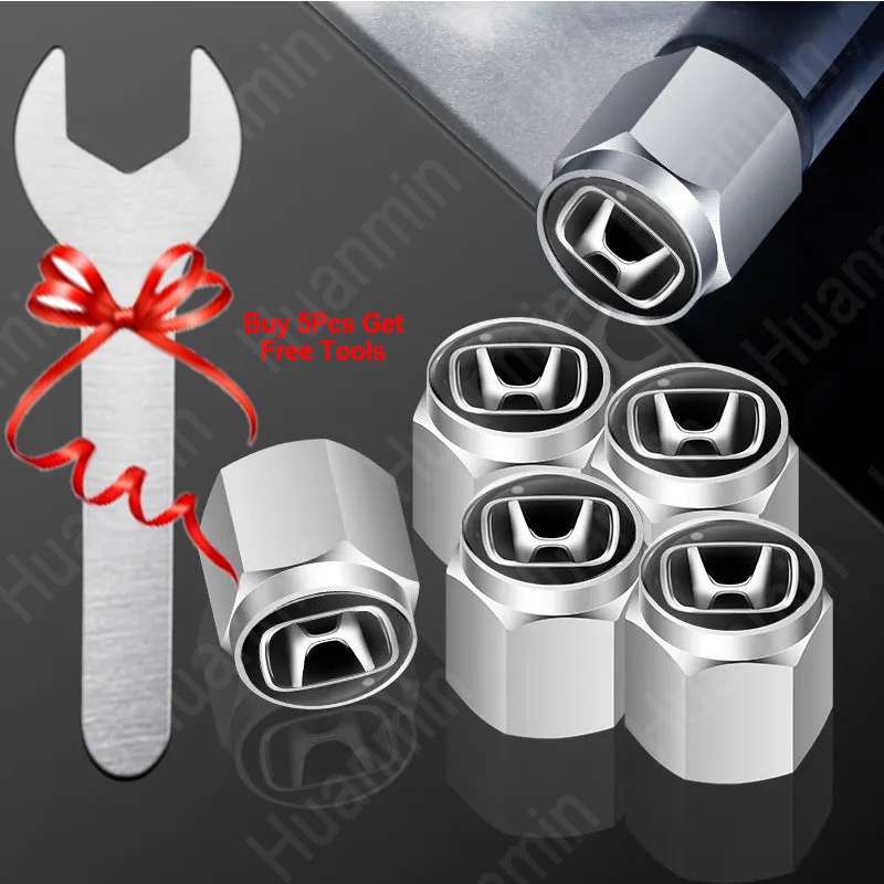 Bộ 5 Nắp Van Bánh Xe Hơi Honda CRV VEZEL City Civic Jazz BRV Chống Trộm Tiện Dụng