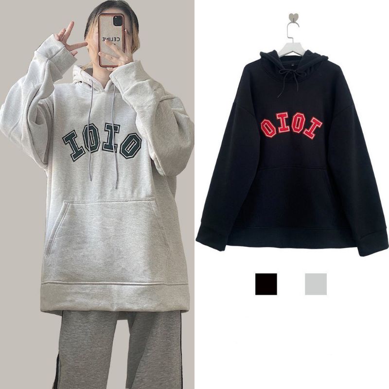 Áo khoác hoodie nỉ bông form rộng Rosé - IOIO 🍓