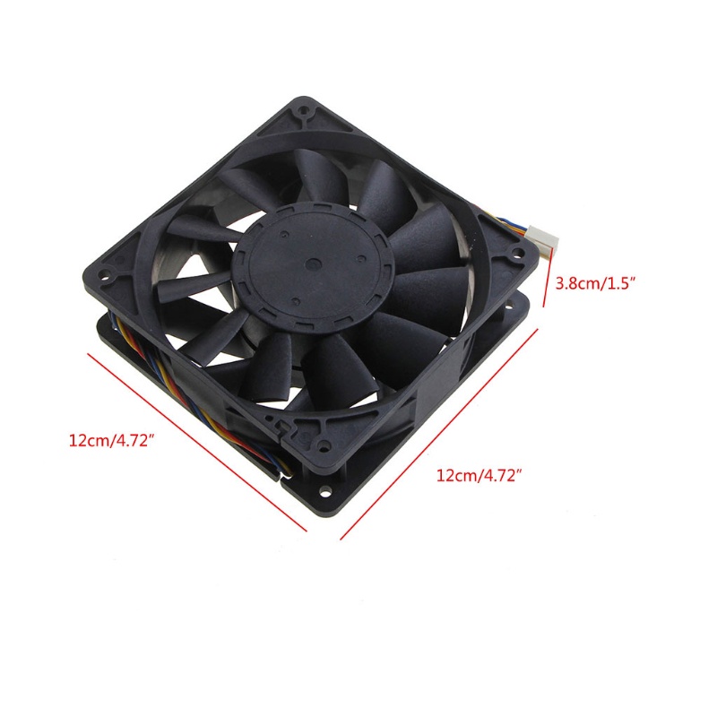 Quạt Tản Nhiệt Kép D12BM-12D Cho CPU DC 12V 2.3A 4700RPM BTC ETH Mining