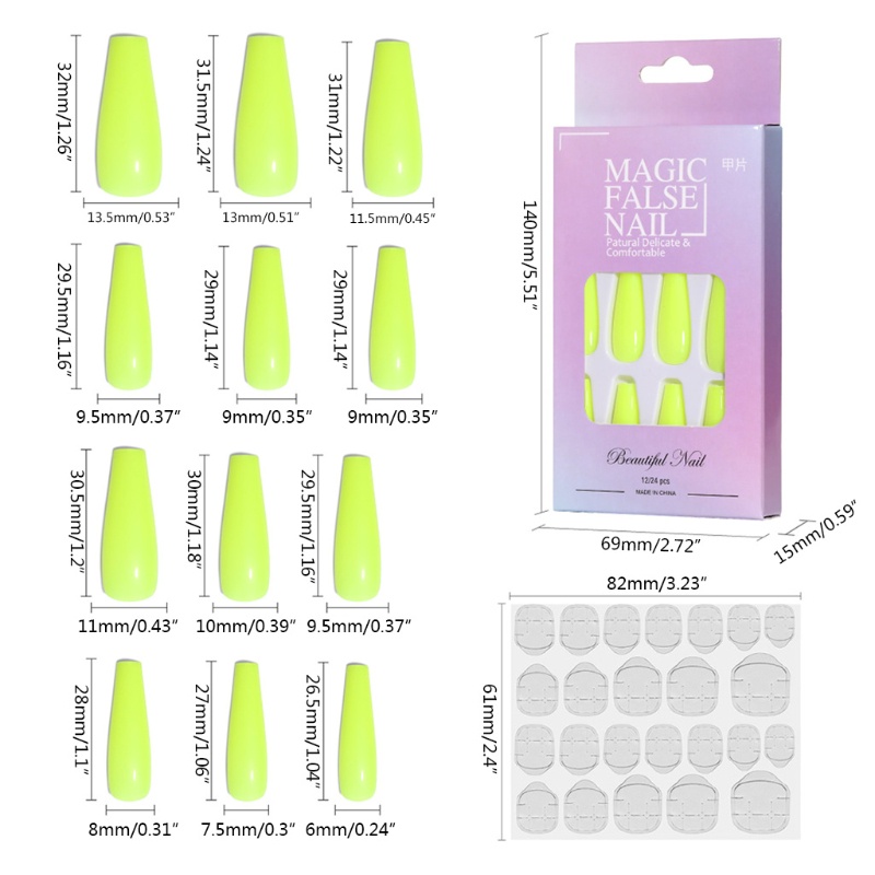 Sơn Móng Tay Dạ Quang Dạng Nhấn Dài Hoàn Thiện