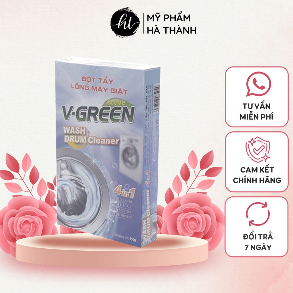 Bột Tẩy Lồng Máy Giặt V-Green 250g FREESHIP Đánh Bay Vết Bẩn Lâu Ngày Bảo Vệ Sức Khỏe Cho Gia Đình - HT185