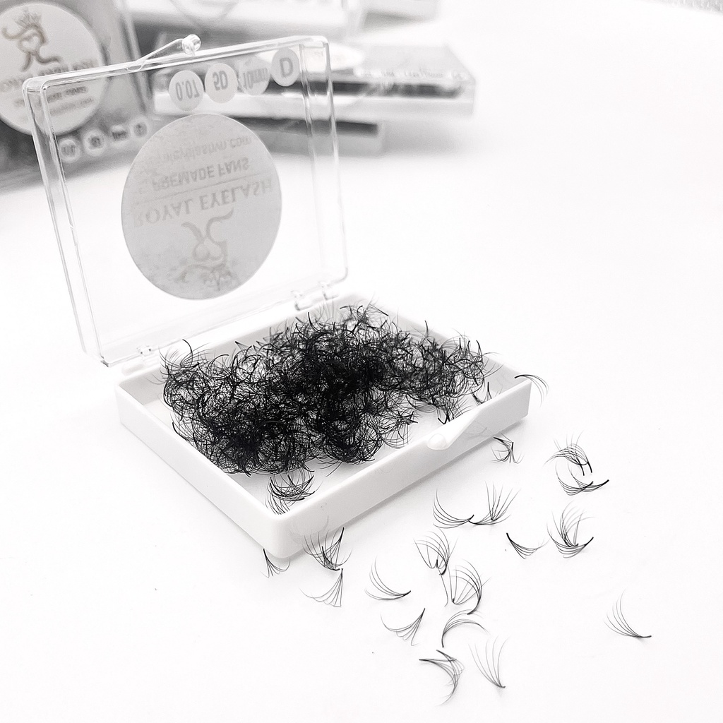 Mi Fans Sẵn  5D ROYAL EYELASH Lông Chồn Cao Cấp /  500 - 1000 fans / C,CC,D /0.07