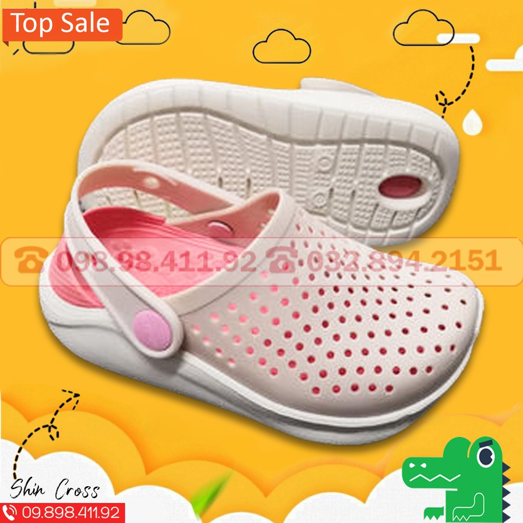 dép cross cho béFREESHIPdép cross cho bé dạng sục các màu DEPCRHJMI tặng thêm 6 sticker cross