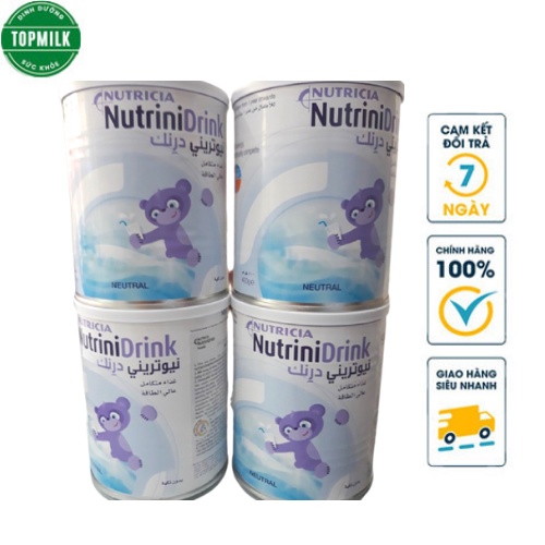 Sữa bột Nutrinidrink Vị Trung Tính 400gram, sữa cao năng lượng cho trẻ suy dinh dưỡng, kém hấp thu, giúp trẻ tăng cân