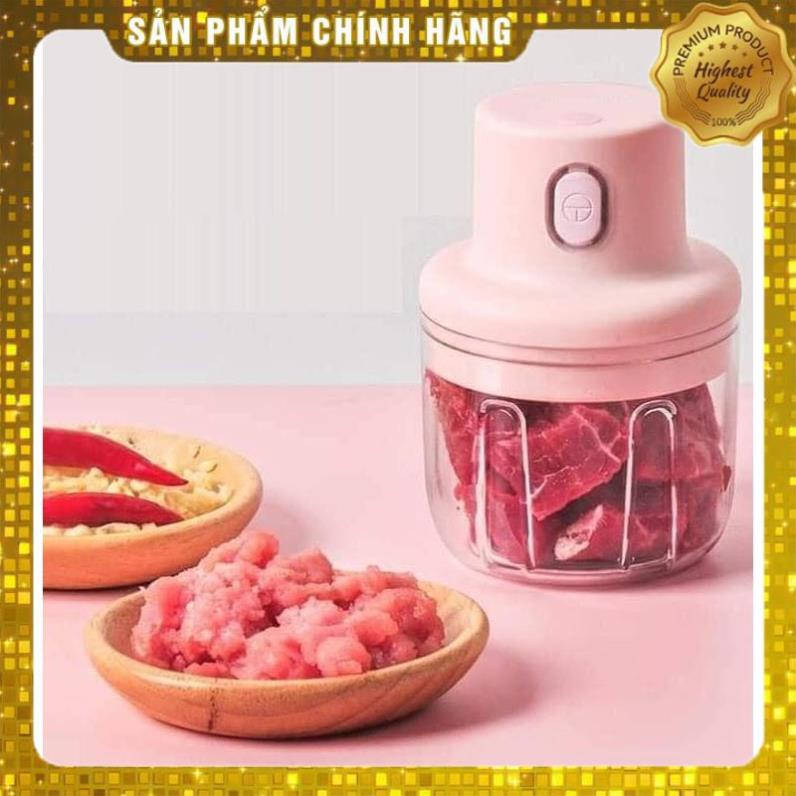 Máy Xay Tỏi Ớt 250ML_ Xay Đa Năng Mini Cầm Tay.Sạc usb