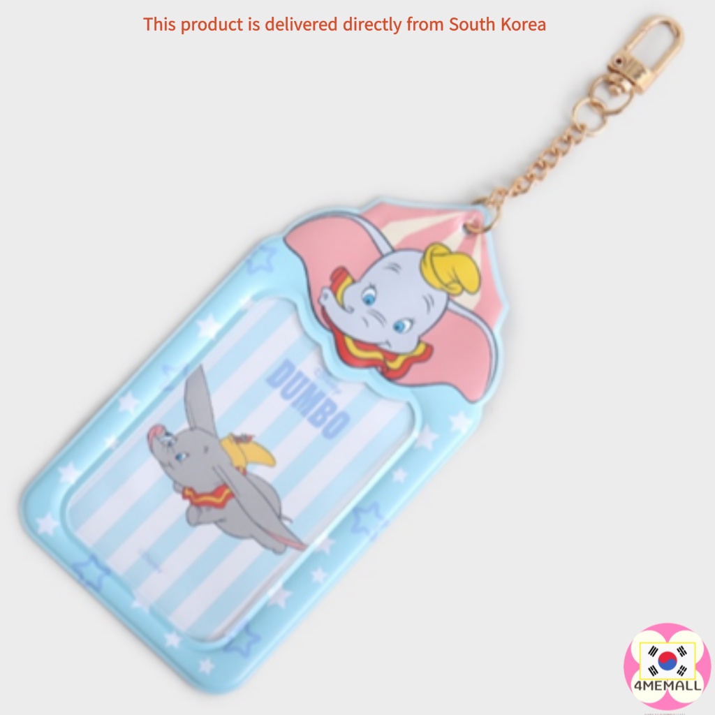 DISNEY Móc chìa khóa hình sưu tầm album ảnh/thẻ sưu tầm hình voi Dumbo/Daiso Hàn Quốc