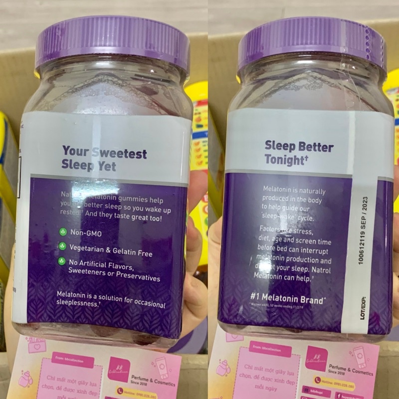KẸO NATROL MELATONIN 10mg KẸO HỖ TRỢ GIẤC NGỦ NGON NHẬP KHẨU MỸ