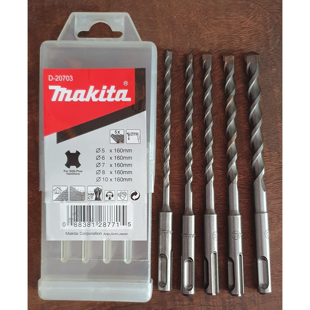 Bộ 5 mũi khoan bê tông đuôi gài SDS-Plus Makita D-20703