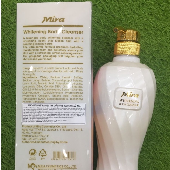 Sữa tắm trắng da -Mira Whitening Body Cleanser làm sạch sâu giúp da mềm mịn và trắng sáng mỗi ngày | BigBuy360 - bigbuy360.vn