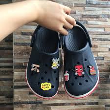 dép Cross đế bánh mì bay xanh than đỏ cross tặng thêm 12 sticker cross