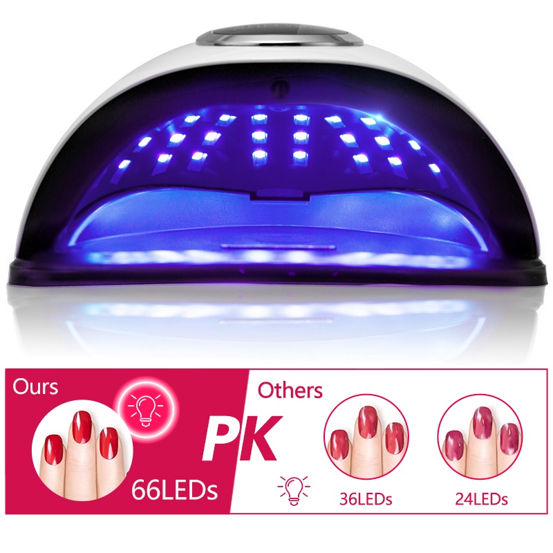 Máy Sấy Khô Móng Tay UV LED Cảm Ứng Thông Minh Màn Hình Cảm Ứng Lớn 66LEDs Chất Lượng Cao