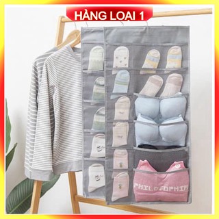 [ BH 1 ĐỔI 1 ] Túi treo đồ lót 2 mặt 30 ô đa năng nhiều ngăn để tất vớ có móc ích lợi và tiện dụng kiểu mới