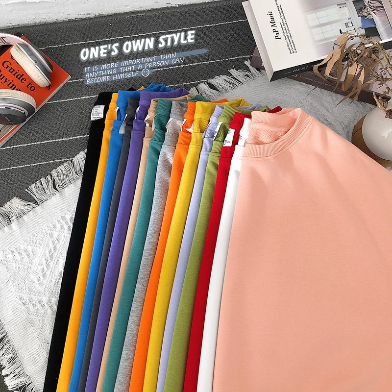 Áo Hoodie Tay Dài Cổ Tròn Dáng Rộng Màu Sắc Đơn Giản Thời Trang Theo Phong Cách Hồng Kông Cho Nam | BigBuy360 - bigbuy360.vn