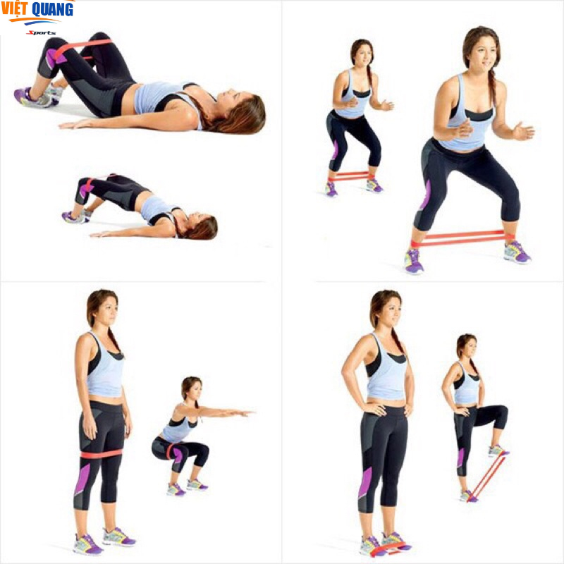 Dây Kháng Lực tập gym Cao Su-FED Tập Mông,Chân Và Yoga tập toàn thân.