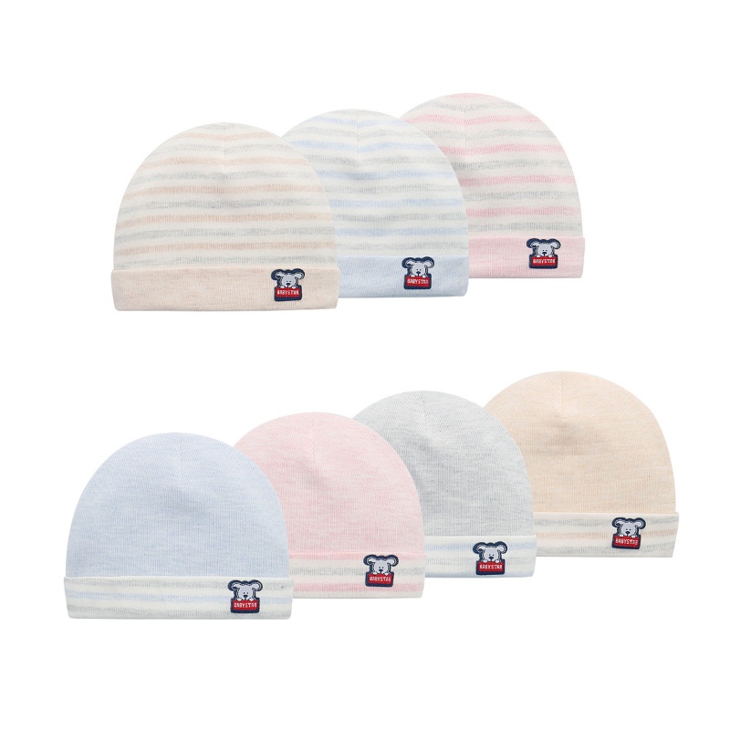 Mũ Trùm Đầu Bằng Cotton Mềm Mại Giữ Ấm Cho Bé 0-6 Tháng Tuổi