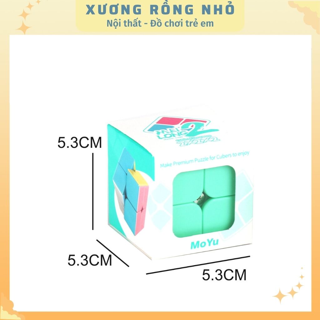 Rubik MoYu Macaron 2x2 Pyraminx - Rubic trí tuệ 2x2 màu pastel - Xương Rồng Nhỏ