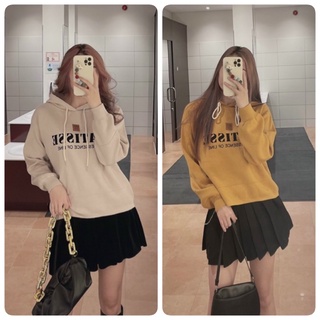 Áo hoodie len ép crew