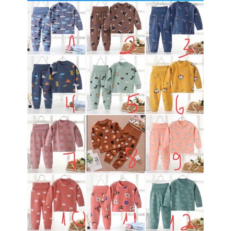 bộ cotton cạp cao cho bé (quảng châu)