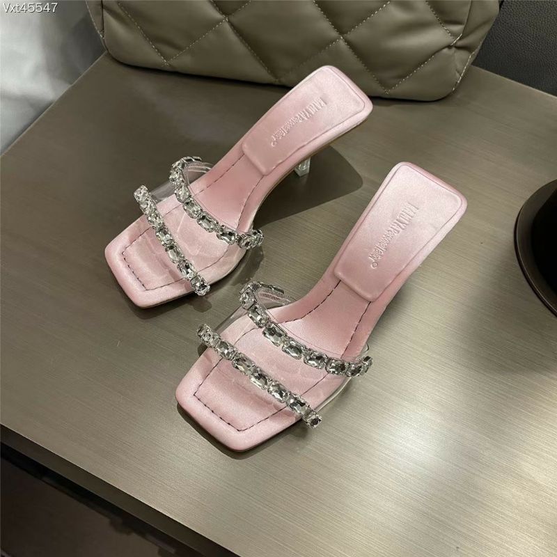 Guốc quai ngang đính đá hàng quảng châu đẹp gót trong có video quay sẵn nét căng