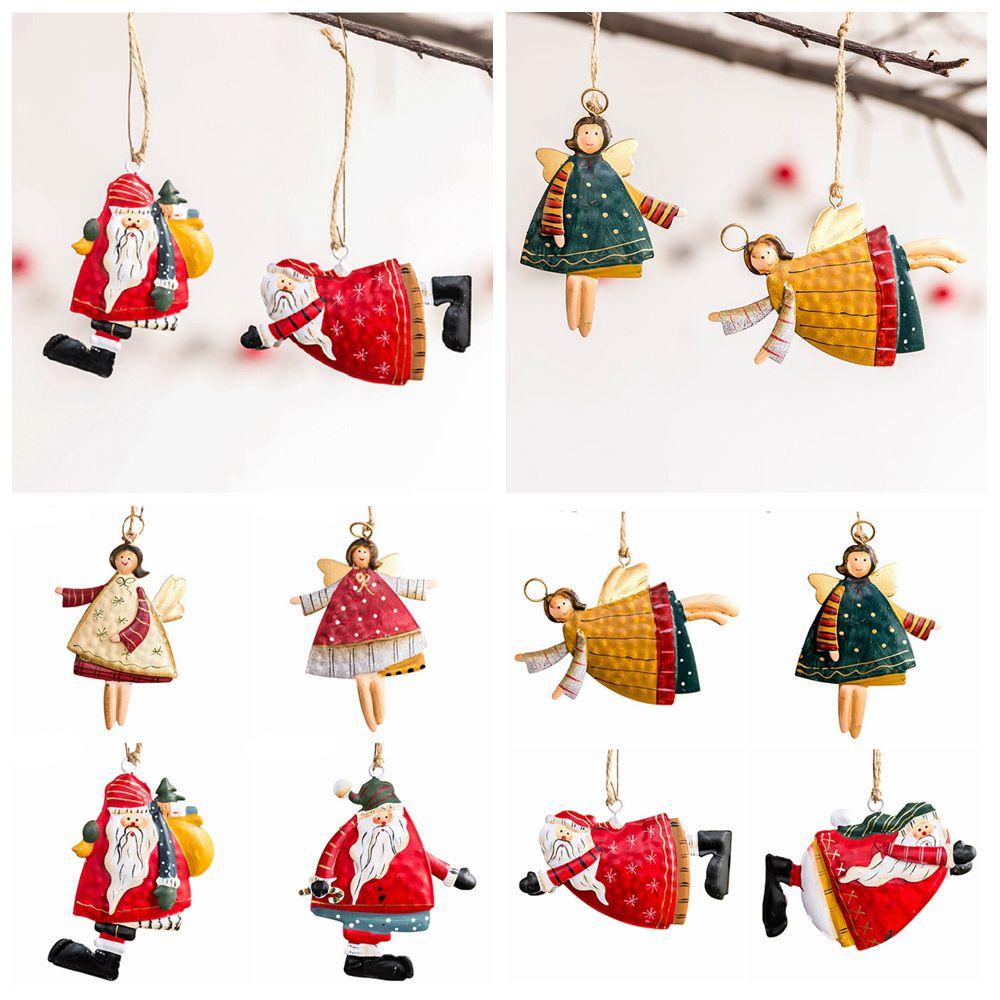 Phụ Kiện Trang Trí Cây Thông Giáng Sinh Hình Ông Già Noel Bằng Kim Loại