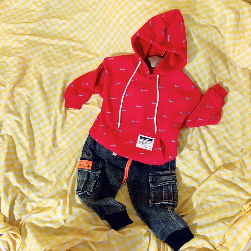 ÁO HOODIE NỈ LÓT NHUNG CHO BÉ TRAI SIZE NHÍ