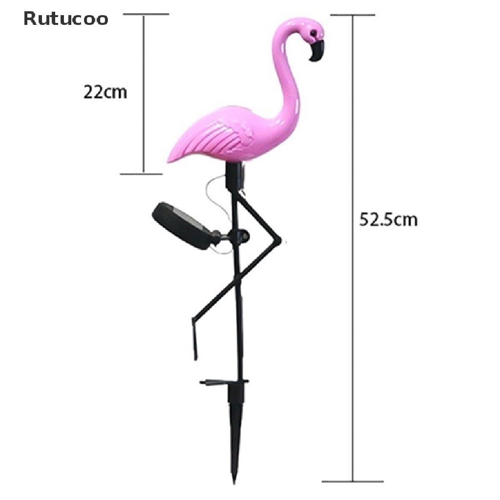 Rutucoo 3Lamps/Drag New Led Solar Power Flamingo Lawn Garden Stake Landscape Outdoor VN