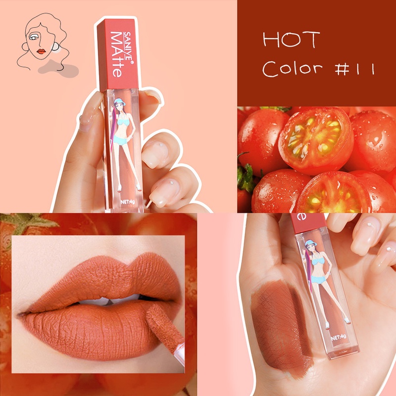 Son Kem Lì Kháng Nước Nhanh Khô Và Lâu Trôi 9 Màu Tùy Chọn Thời Trang Cho Nữ 4g