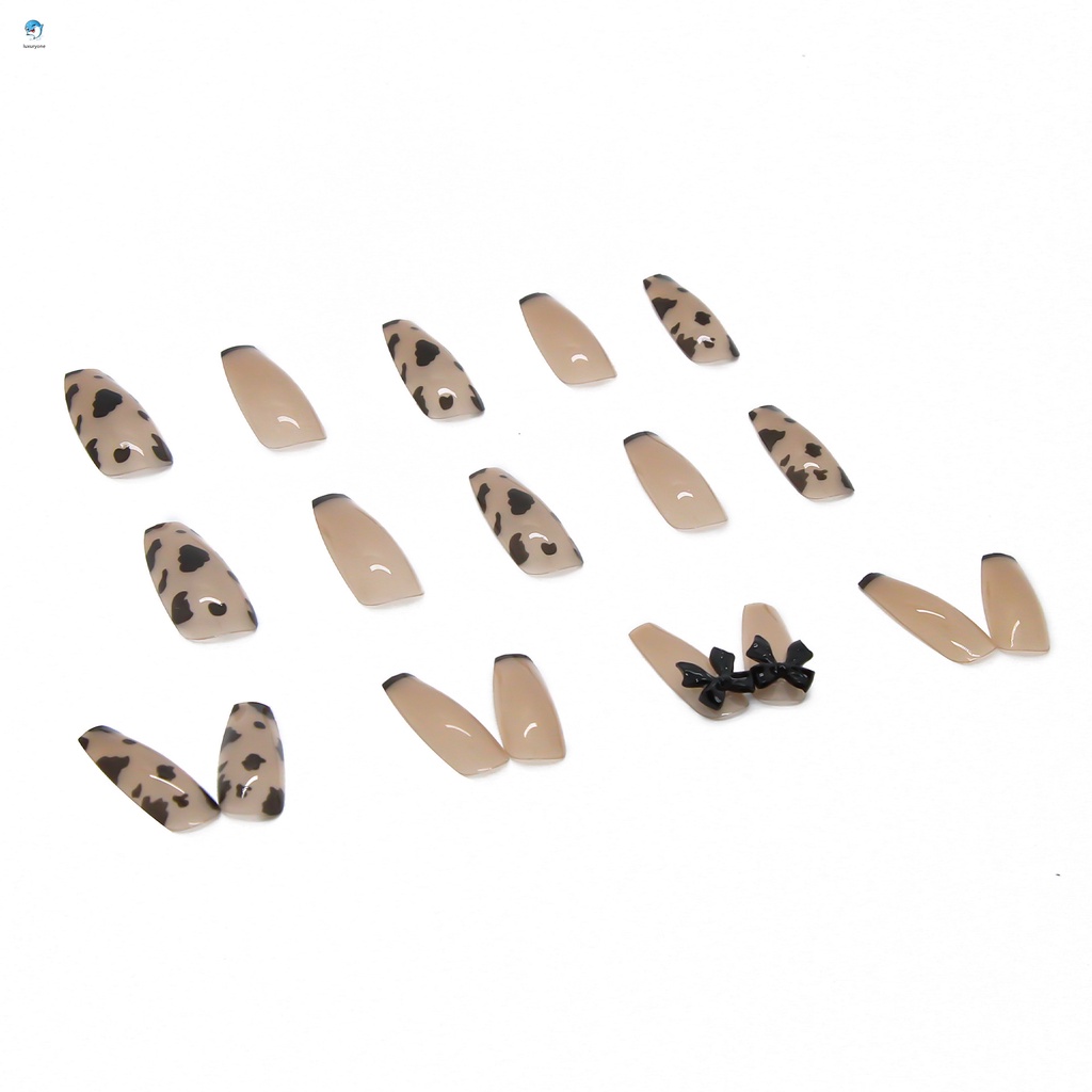 [Hàng mới về] Set 24 móng tay giả có nơ r141 r169 r200 r260 làm đẹp cho nữ