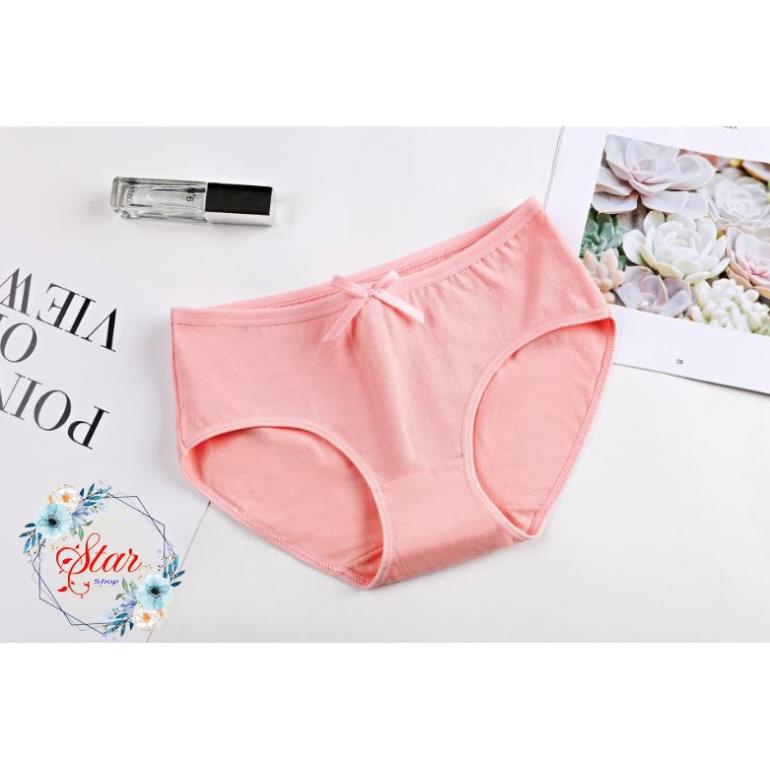 Quần Lót Nữ Cotton Nơ Bông Eo Thấp F01