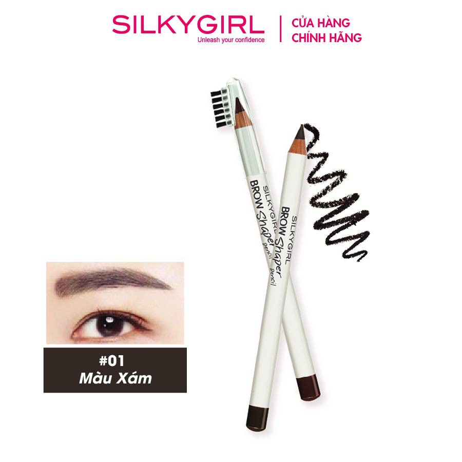 Chì Mày Kèm Chổi Silkygirl Brow Shaper Pencil 1.14g