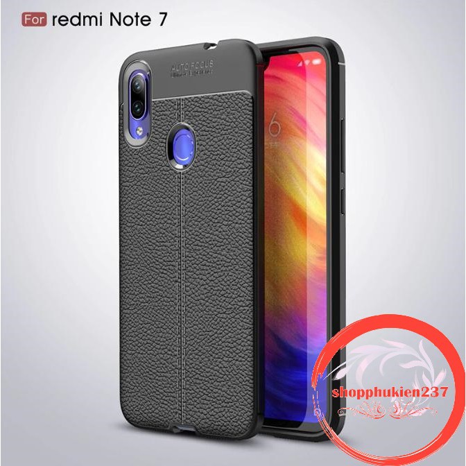 [Freeship toàn quốc từ 50k] ỐP LƯNG XIAOMI REDMI NOTE 7 ỐP DẺO CHỐNG SỐC GIẢ DA AUTO FOCUS