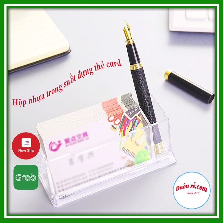 Hộp nhựa trong suốt đựng name card tiện dụng 01082 Buôn Rẻ