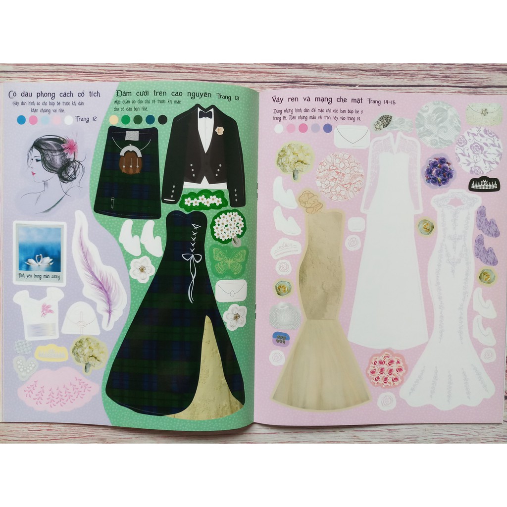 Sách - Dán Hình Sáng Tạo Trang Phục Búp Bê - Phù Dâu Xinh Đẹp | BigBuy360 - bigbuy360.vn