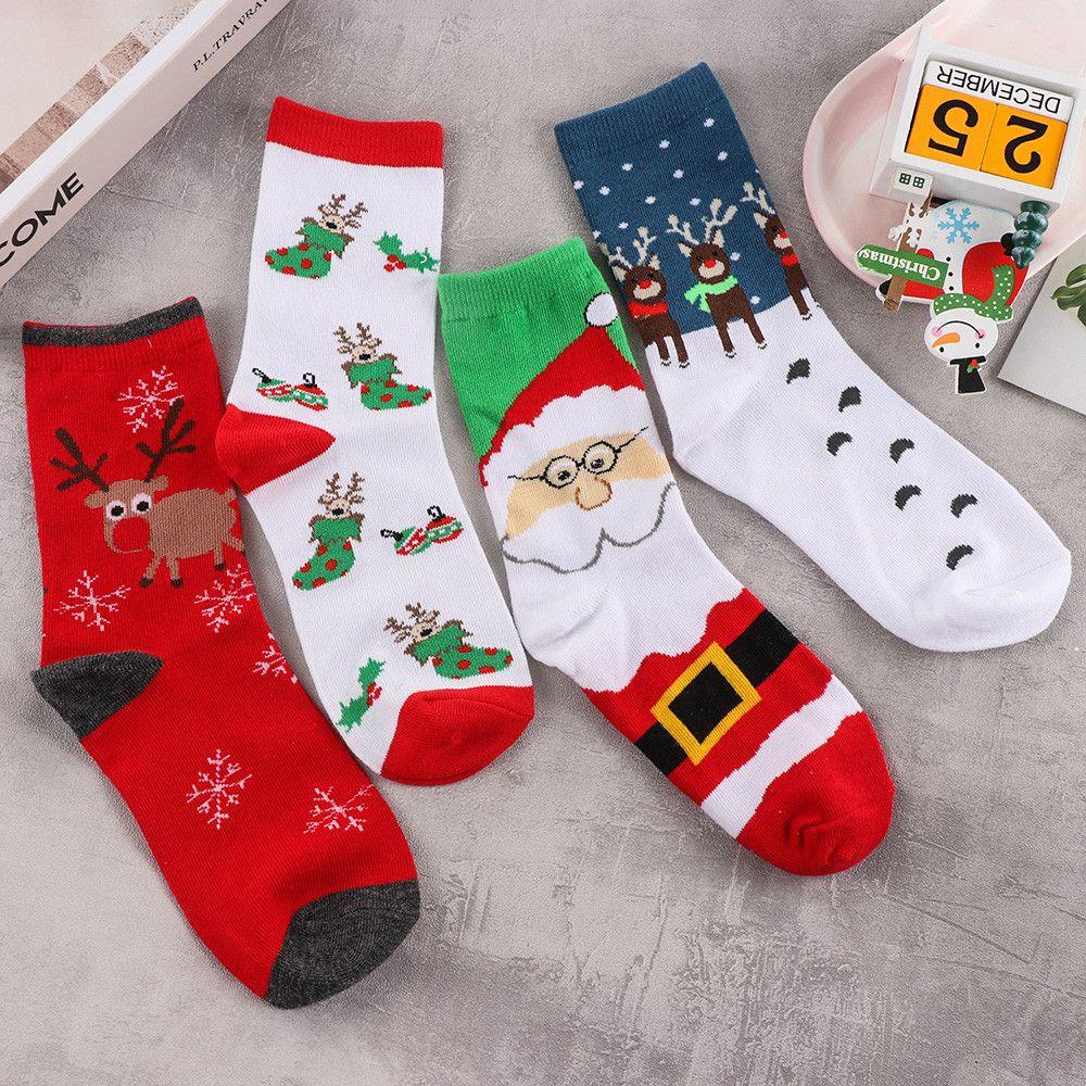 Vớ Giữ Ấm Họa Tiết Giáng Sinh Dễ Thương