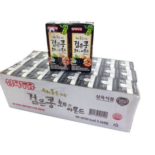 [ 1 Thùng 24 Hộp ] Sữa Óc Chó Hàn Quốc Hạnh Nhân Đậu Đen 190ml - DING DING FOOD