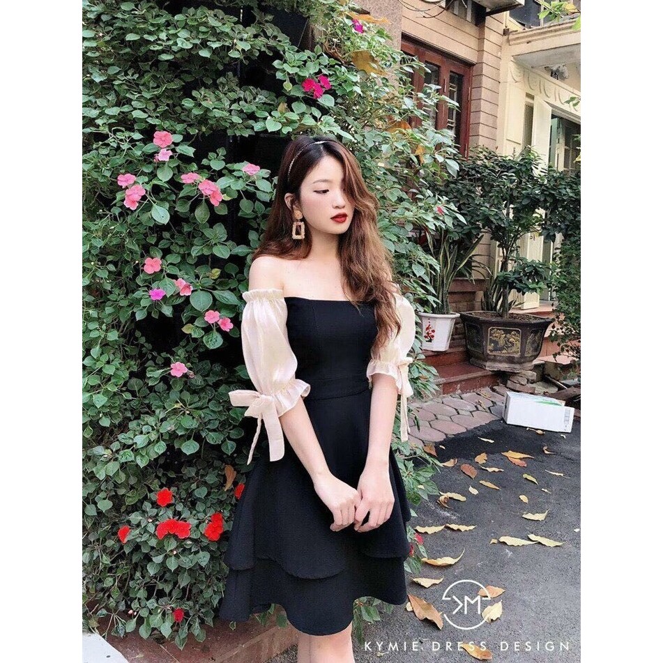 ĐẦM NỮ 2 TẦNG PHỐI TAY VOAN CAO CẤP (CÓ MÚT NGỰC) THỜI TRANG THIẾT KẾ VESTA T75