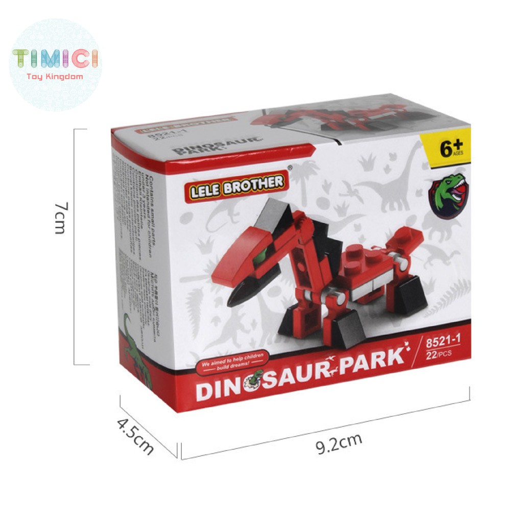 Đồ chơi xếp hình khủng long mini DINOSAUR PARK " 8 IN 1" cho bé giá rẻ