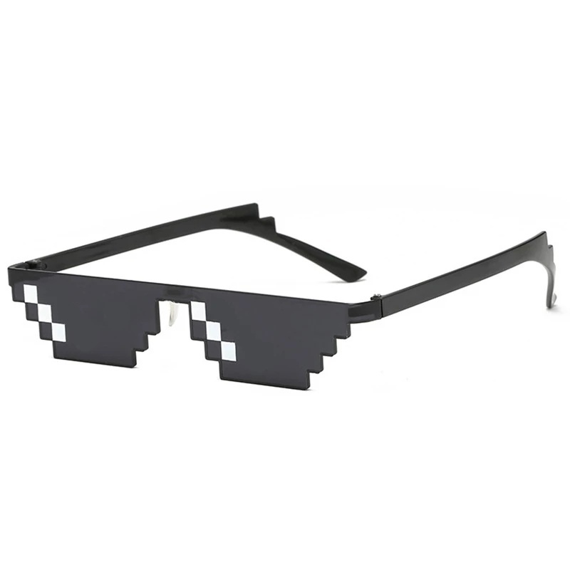 Kính Râm 8 Bit Thug Life Pixelated UV400 Phong Cách Retro Sáng Tạo Cho Nam Và Nữ