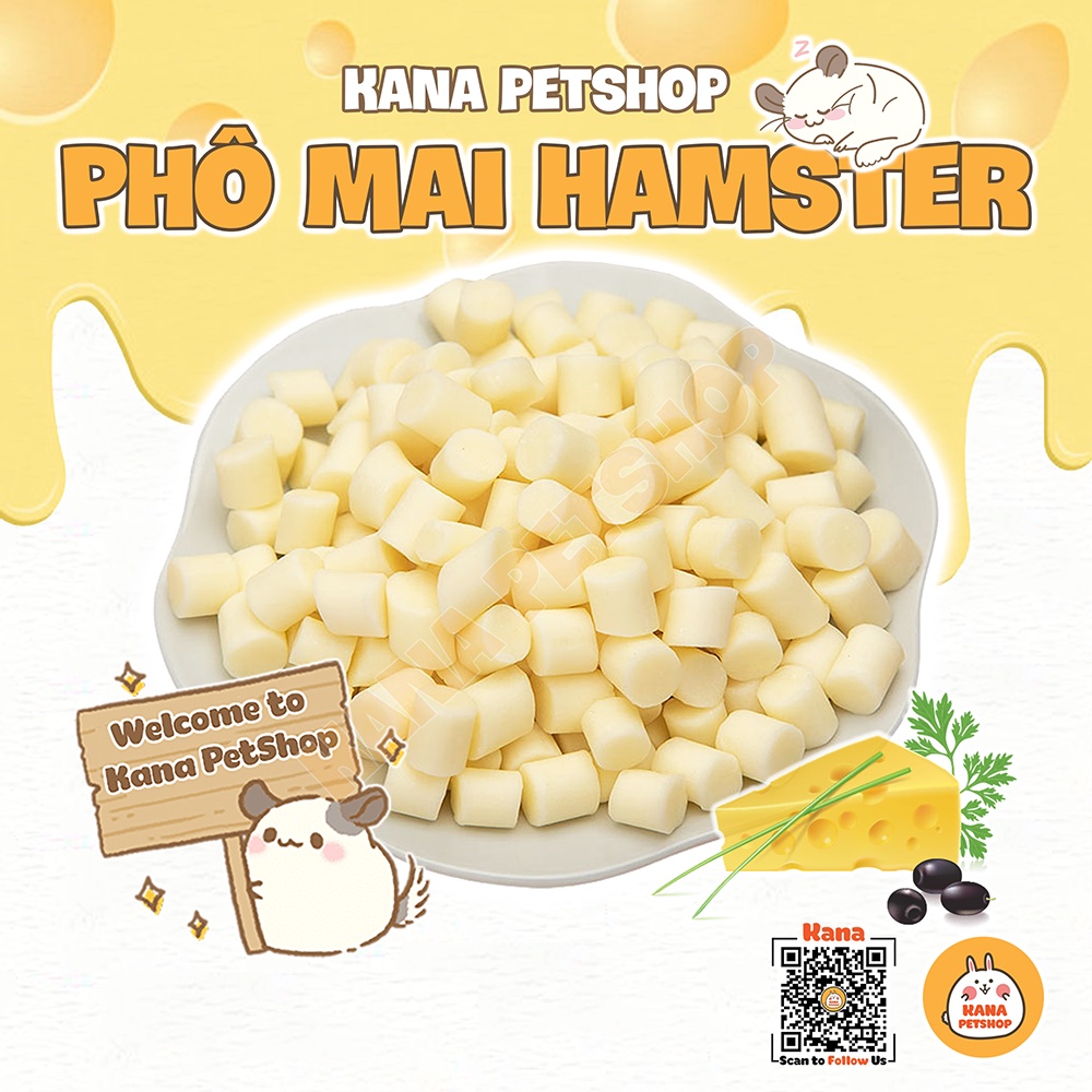 Phô Mai Cheese Hamster 🐹FREESHIP🐹 Phô Mai Dinh Dưỡng CheeseThức Ăn Dặm Thơm Ngon Cho Hamster , Sóc , Sóc Bay Úc